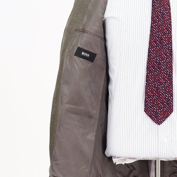 Hugo Boss 42R Beige Solid 3-Button Sport Coat Blazer Jacket V685 - Picture 9 of 11